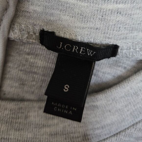 J CREW‎ gray long sleeve crew neck fringe detail sweatshirt S - Picture 6 of 11